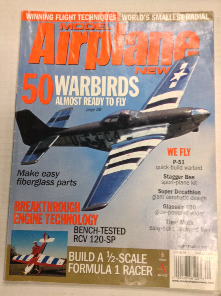 Model Airplane News Magazine 50 Warbirds P-51 Stagger September 2001 041517nonrh