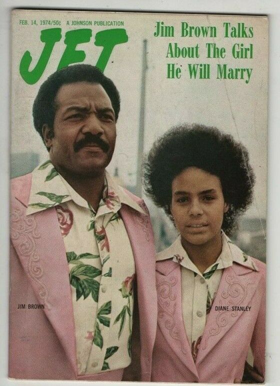 Jet Magazine Jim Brown And Diane Stanley February 14, 1974 070720nonr