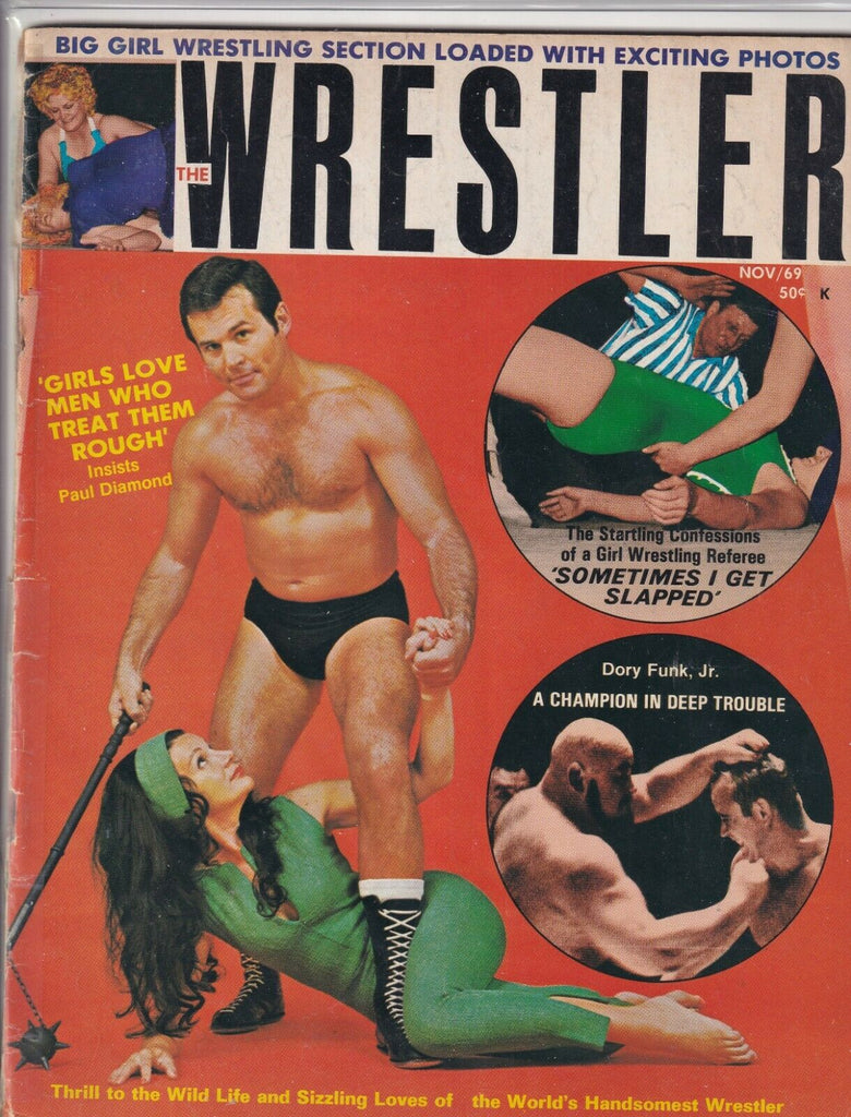 The Wrestler Magazine Paul Diamond Dory Funk Jr. November 1969 061719nonr