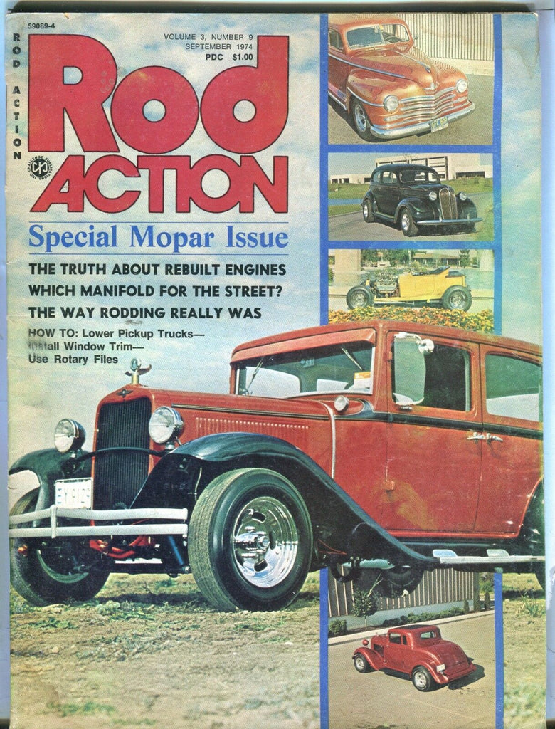 Rod Action Magazine September 1974 Mopar Issue VG No ML 031717nonjhe