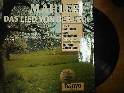 33 RPM Vinyl Mahler Das Lied Von Der Erde Philips Rec 6570193 Mono 021615SM