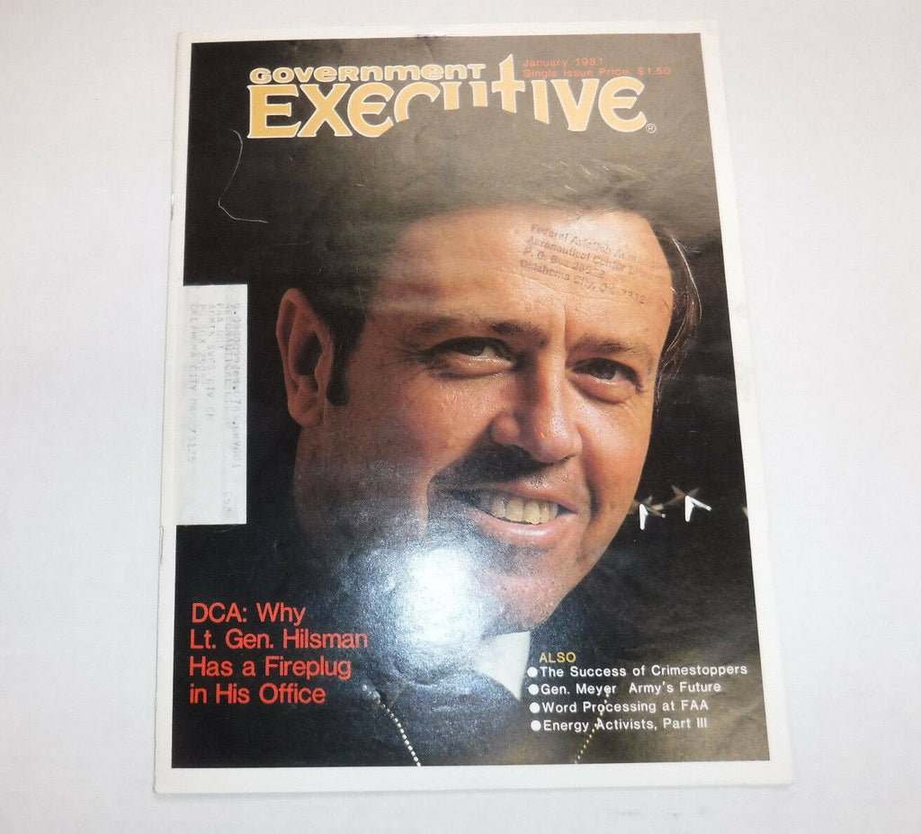 Government Executive Magazine DCA Lt. Gen. Hilsman January 1981 FAA 110216R