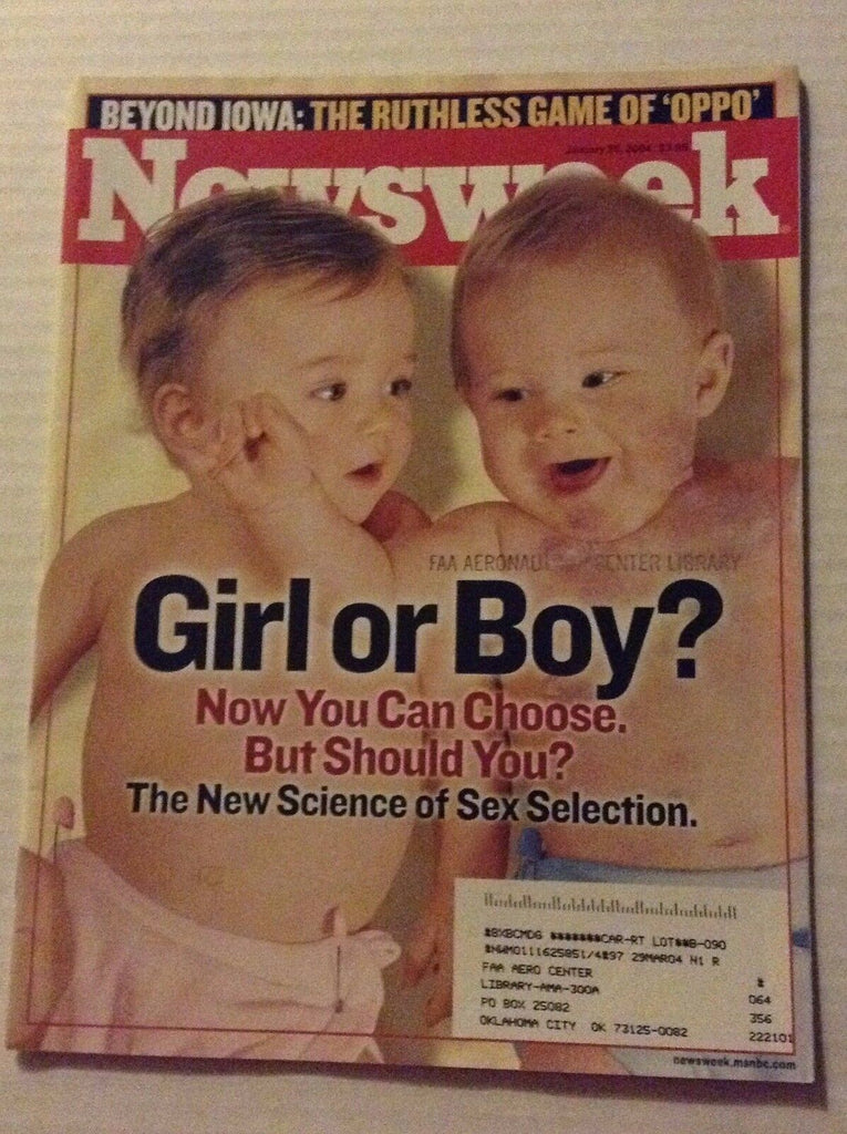 Newsweek Magazine Gentics Choosing Your Babies January 26, 2004 FAA 022917NONRH