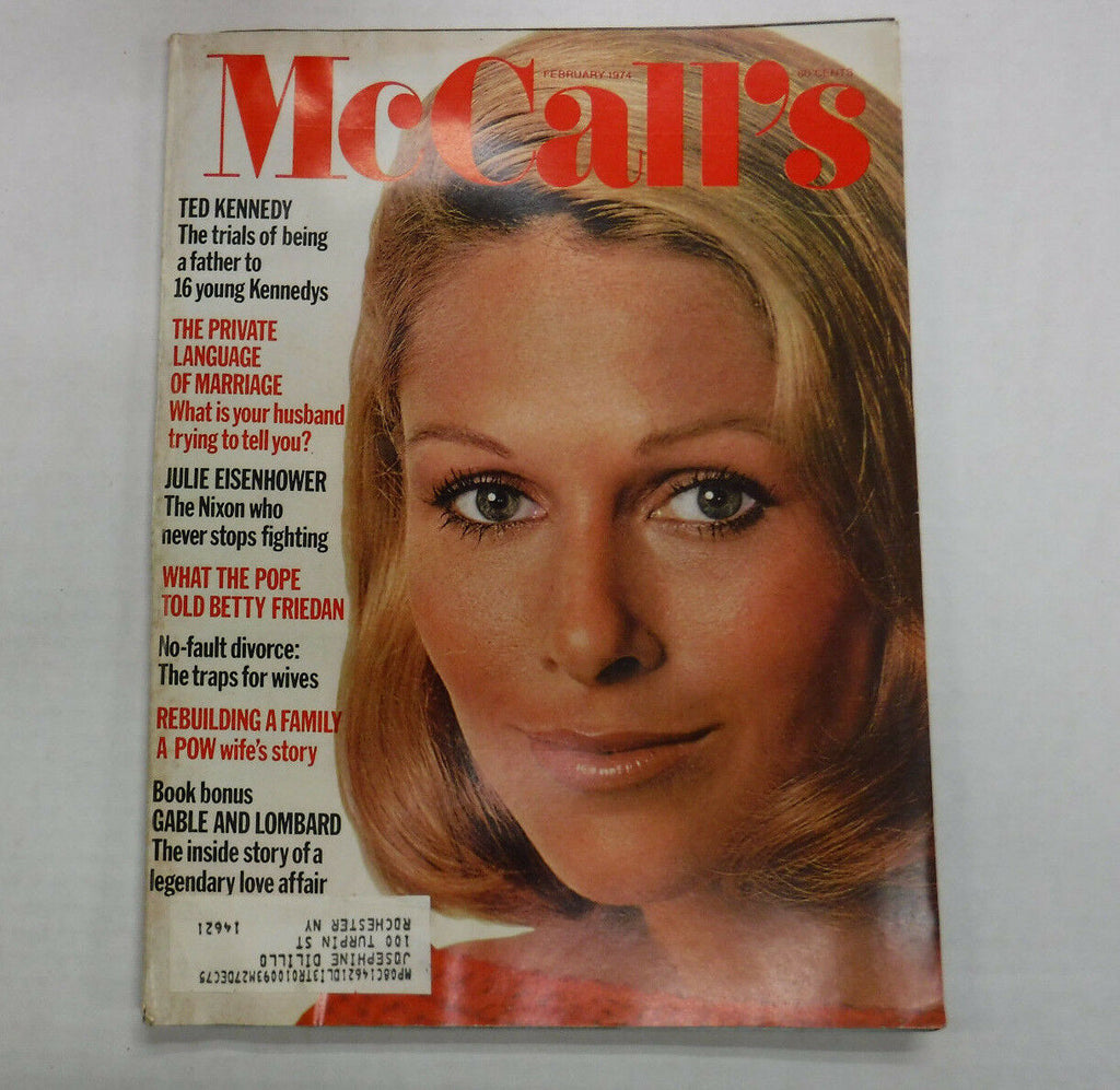 McCall's Magazine Ted Kennedy Julie Eisenhower February 1974 111416R