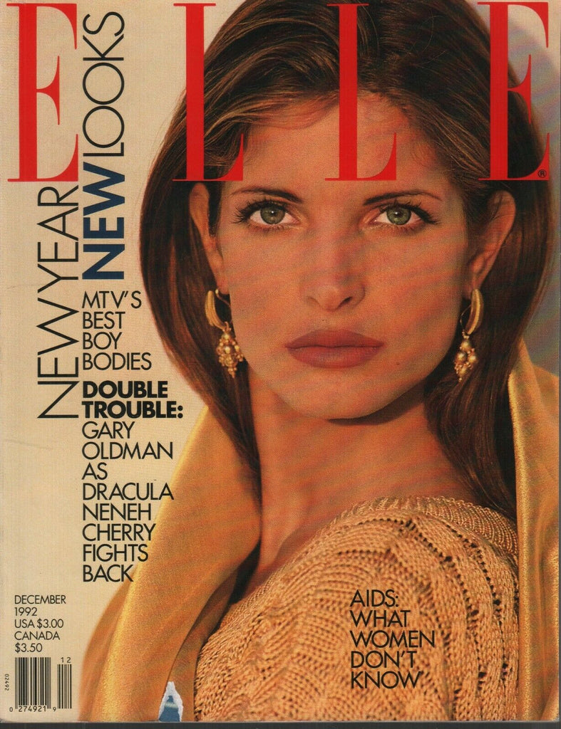 Elle Vintage Fashion Magazine December 1992 Stephanie Seymour 092619AME