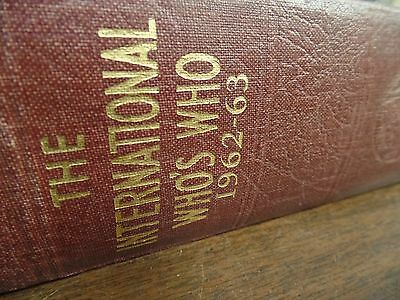 The International Who's Who 1962-1963 26th Ed Ex-FAA Library 021116ame7