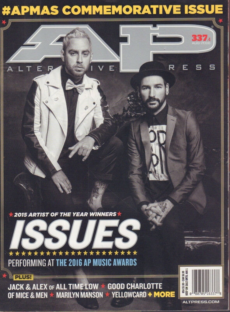 Alternative Press August 2016 Issues, Of Mice & Men, Yellowcard 090217nonDBE