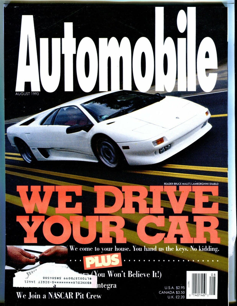 Automobile Magazine August 1993 Lamborghini Diablo EX w/ML 042617nonjhe