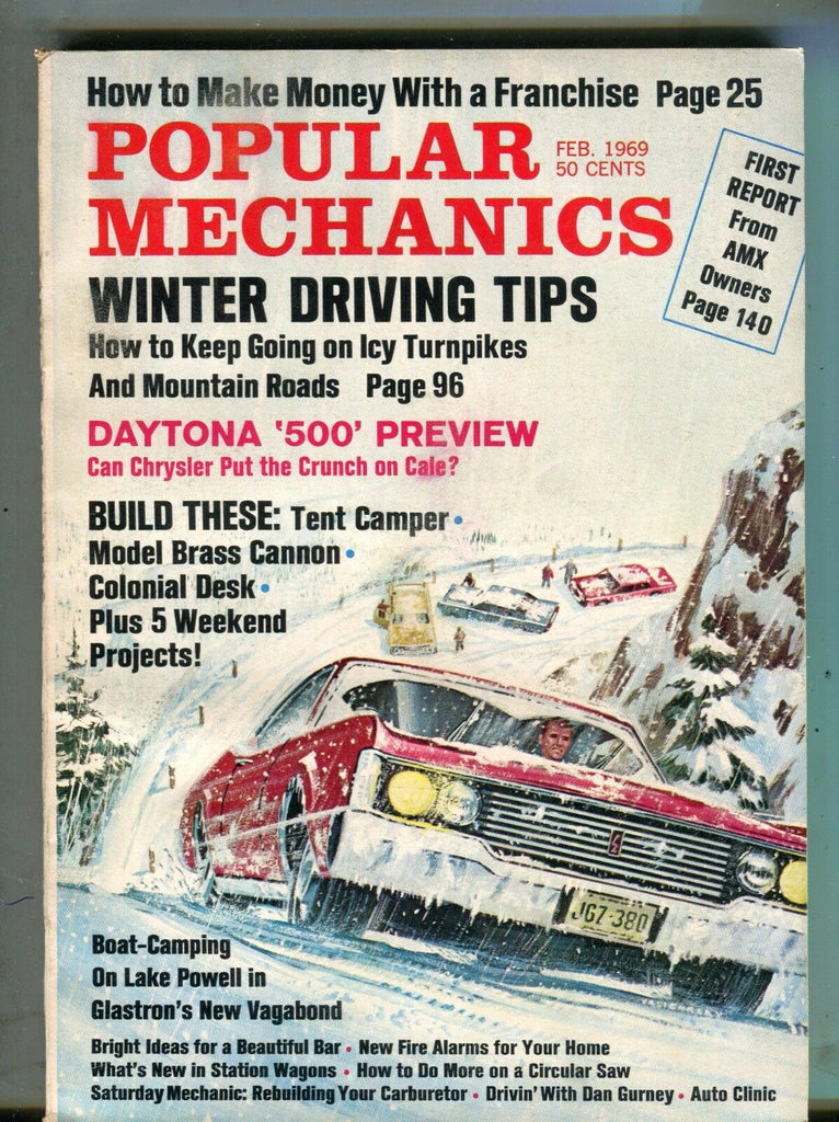 Popular Mechanics Magazine February 1969 Winter Driving Tips 062917nonjhe