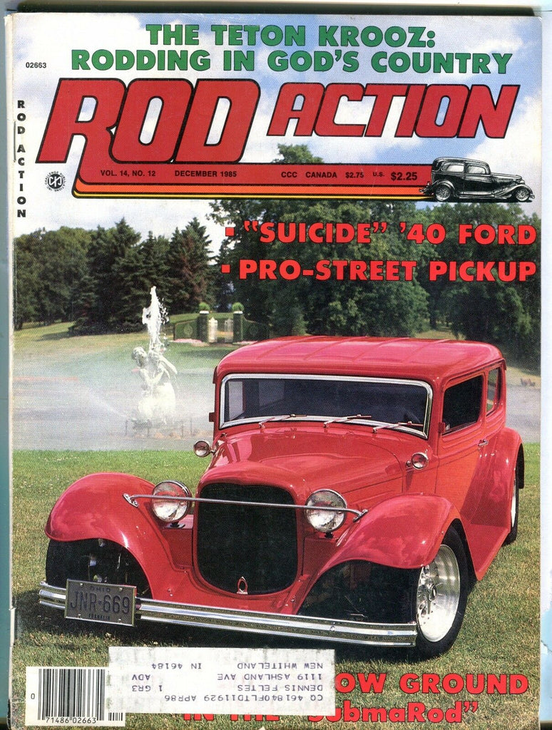 Rod Action Magazine December 1985 '40 Ford EX w/ML 031717nonjhe