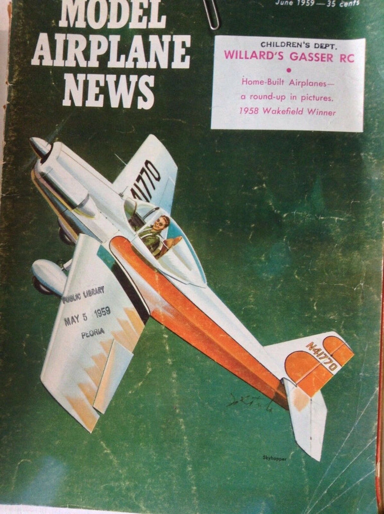 Model Airplane News Magazine Willard's Gasser RC June 1959 082317nonrh