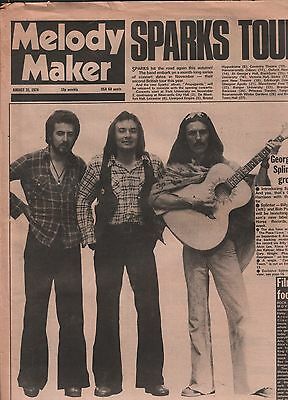 Melody Maker August 31 1974 Splinter, George Harrison, Sparks VG 122115DBE