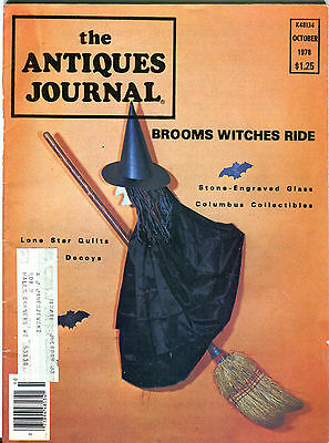 The Antiques Journal October 1978 Brooms Witches Ride EX 010716jhe