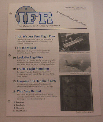 IFR Pilot Magazine We Lost Your Flight Plan October 1996 FAL 061815R