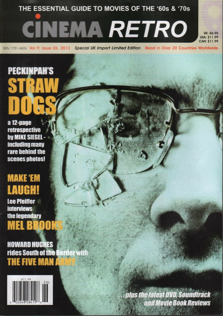 Cinema Retro Vol.9 #26 2013 Straw Dogs Mel Brooks 031518DBE