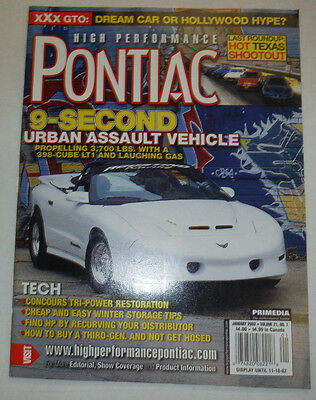 High Performance Pontiac Magazine Urban Assault Vehicle January 2003 041015R