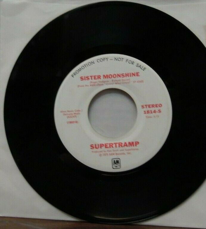 Supertramp Ain't Nobody But me & Sister Moonshine 45RPM PROMO 1814-S 022220LLE45