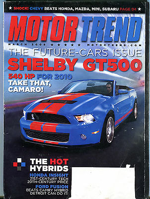 Motor Trend Magazine March 2009 Shelby GT500 VG 020516jhe