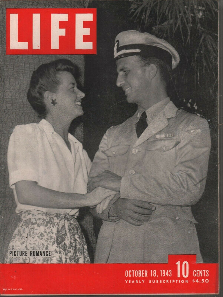 Life Magazine October 18 1943 Picture Romance Vintage WWII Ads 082119AME