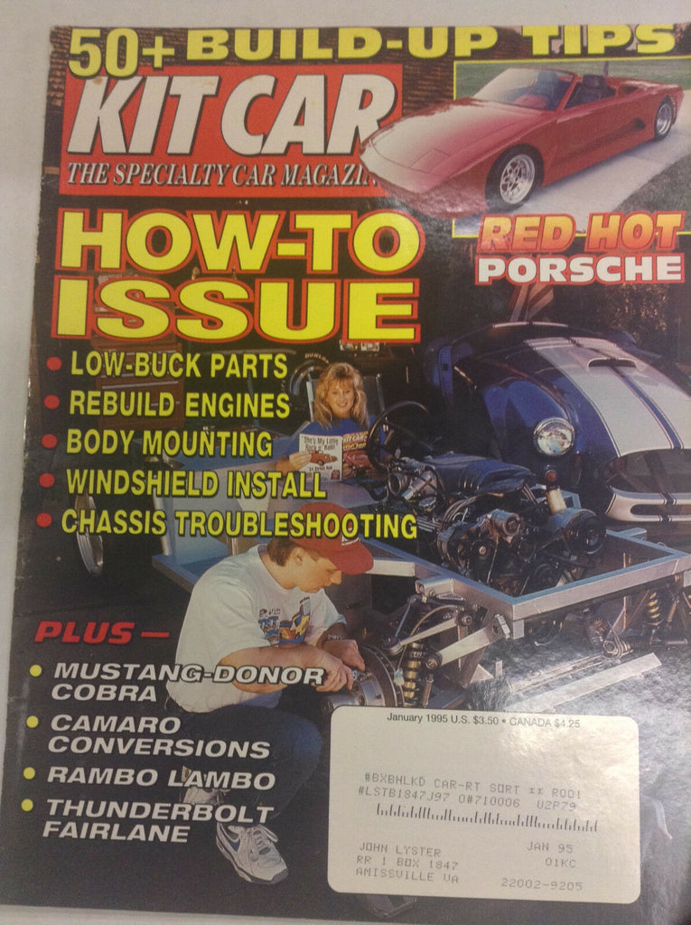 Kit Car Magazine How To Issue 50 Buildup Tips January 1995 051717nonr