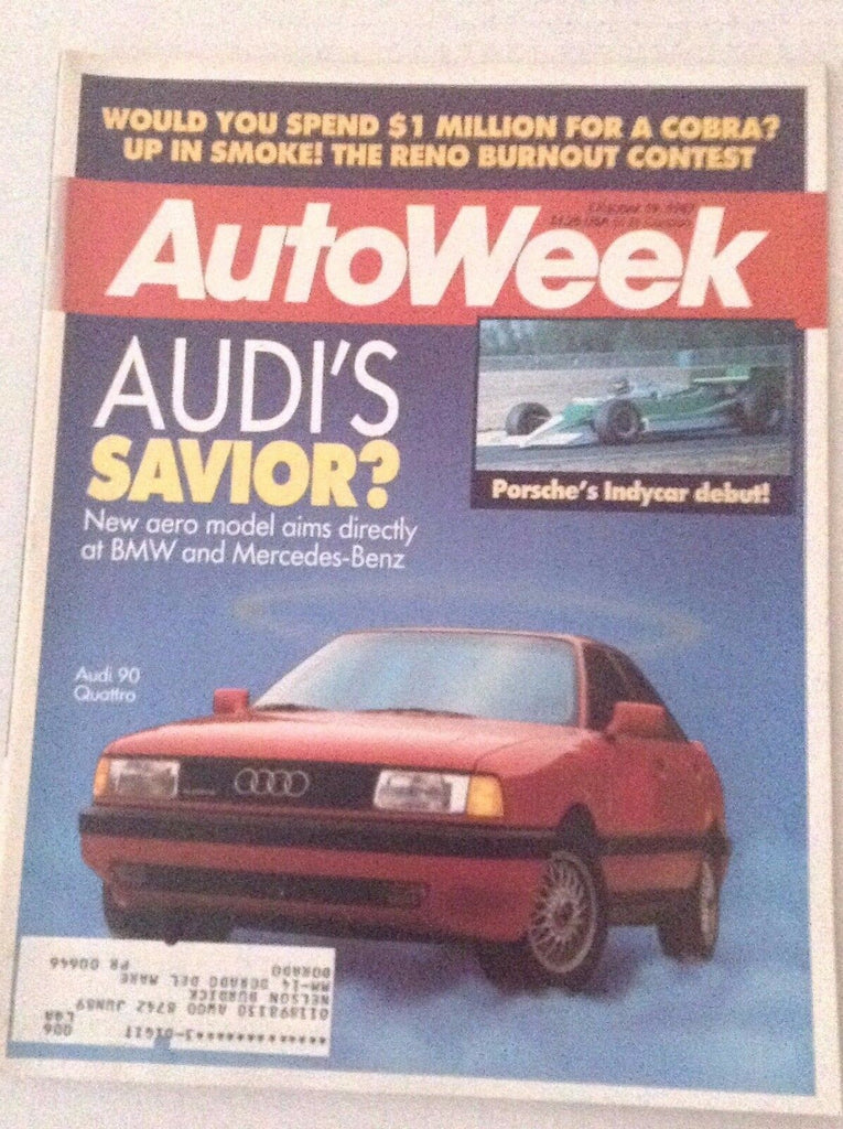 Autoweek Magazine Audi 90 Quattro Porsche's Indycar October 19, 1987 011717RH
