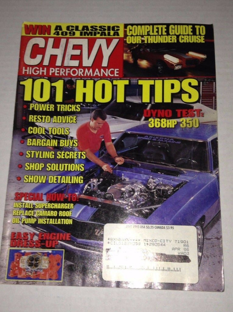 Chevy High Performance Magazine 101 hot Tips Dyno Test July 1995 030517NONRH
