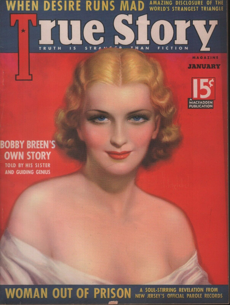 True Story Magazine January 1937 Bobby Breen Vingtage Magazine 100118ame