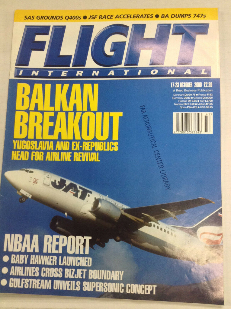 Flight International Magazine Balkan Breakout October 2000 FAL 041617nonrh