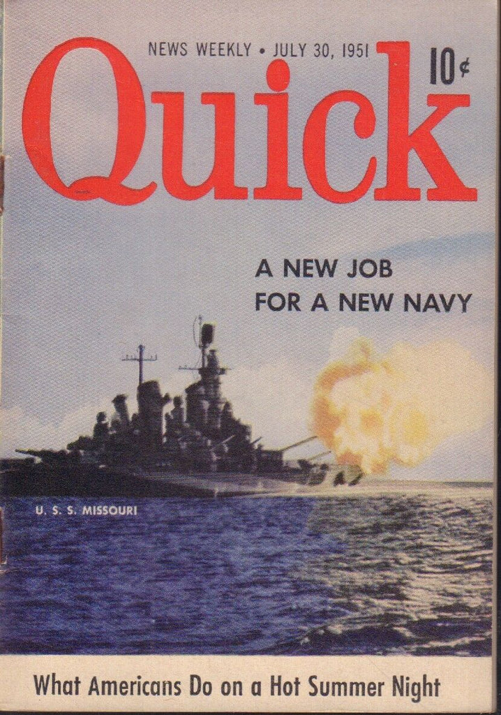 Quick News Weekly July 30 1951 Colette Marchand Cheesecake Pin Up 091318AME