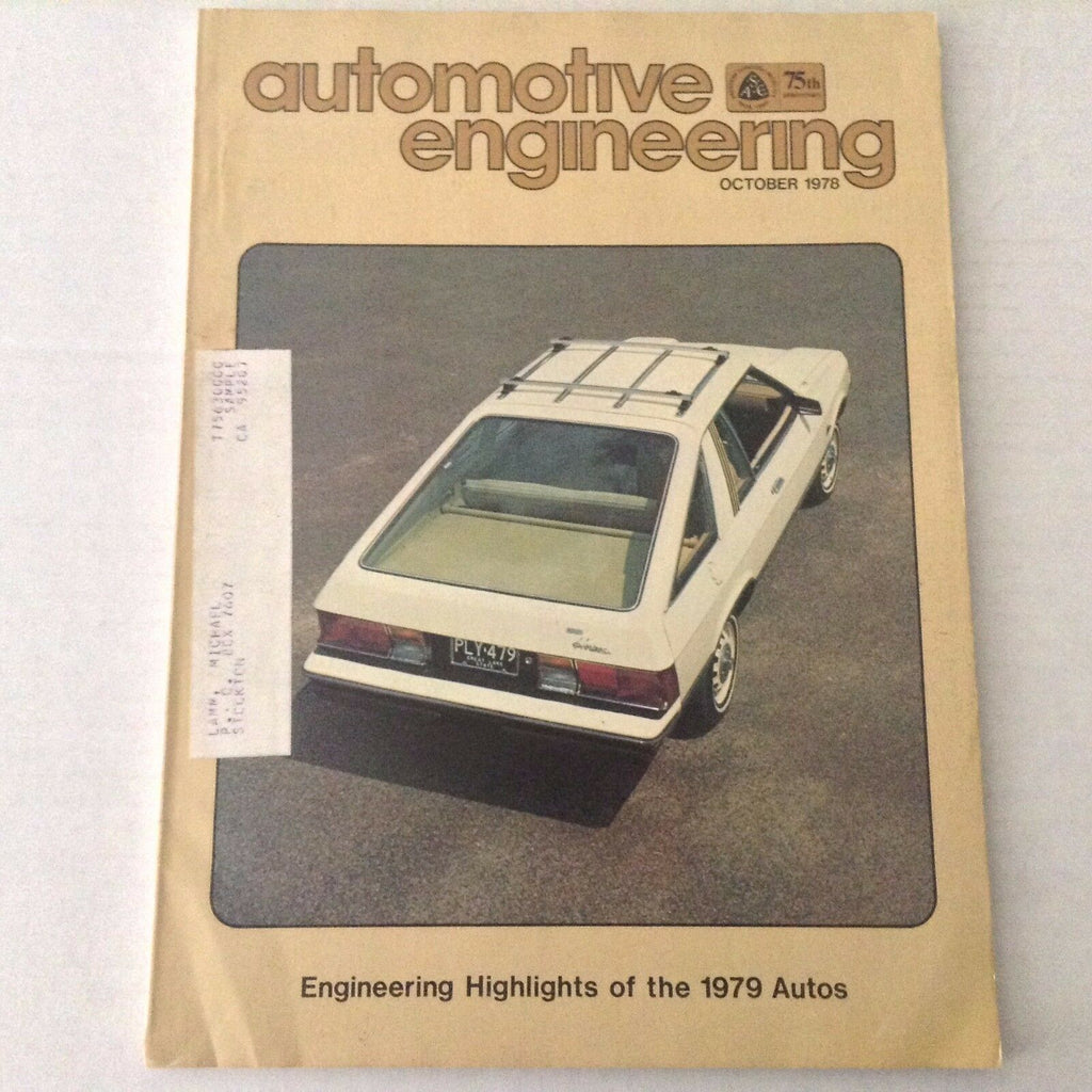 Automotive Engineering Magazine Trip Computer Car October 1978 061217nonrh