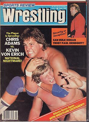 Sports Review Wrestling September 1985 Chris Adams, Kevin Von Erich VG 072916DBE