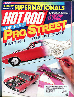 Hot Rod Magazine September 1987 Blueprint For Pro Street EX 022316jhe
