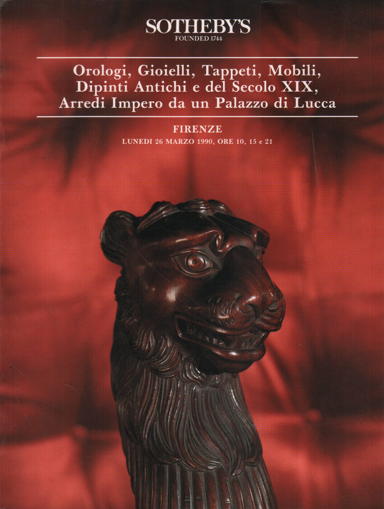 Sothebys Firenze 26 March 1990 Italian Auction Catalog 041320DBE