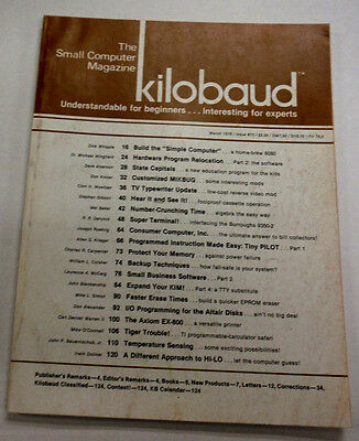 Kilobaud Microcomputing Magazine Build The Simple Computer March 1978 112014R