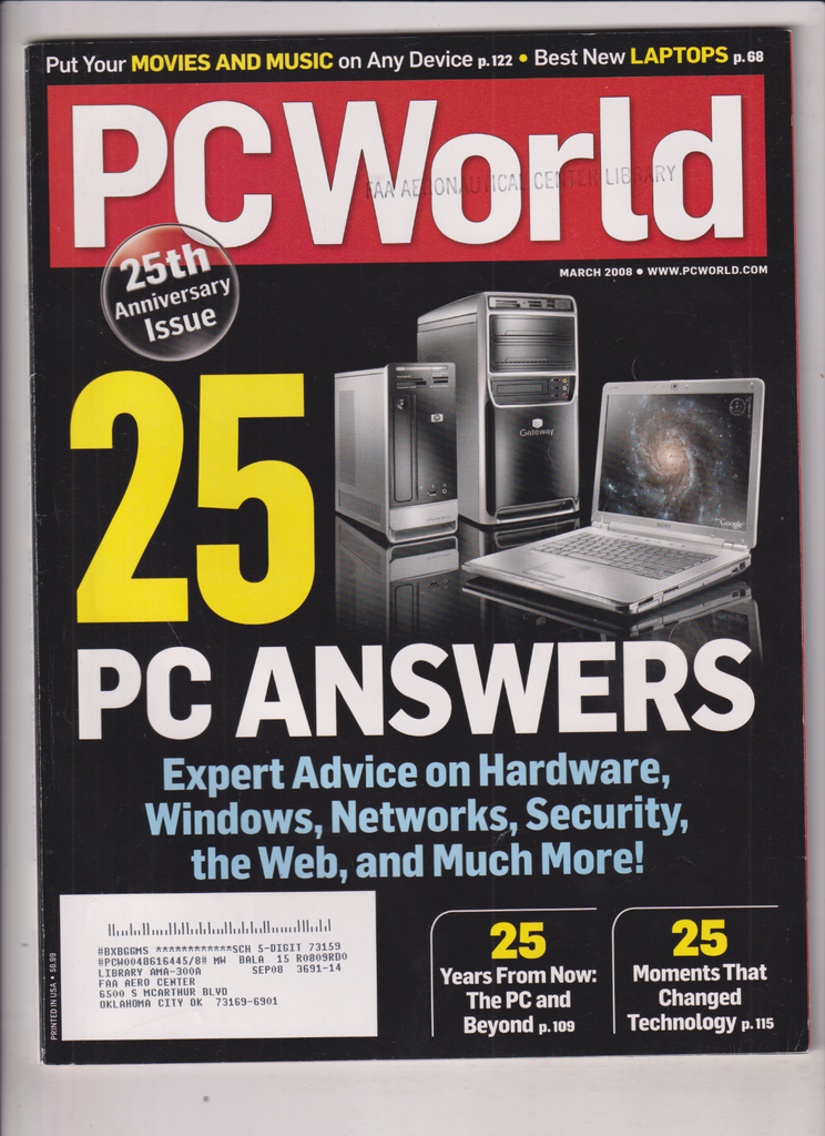 PC World Mag 25 PC Answers 25th Anniversary March 2008 012720nonr