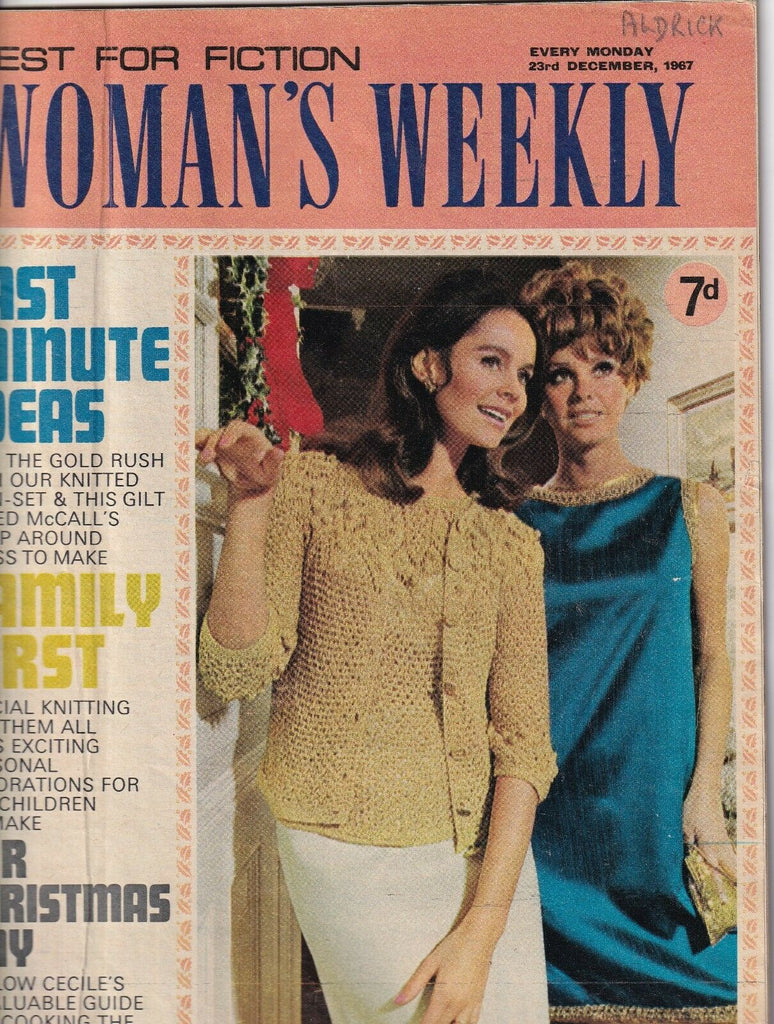 Woman's Weekly Magazine Last Minute Ideas December 1967 051919nonr