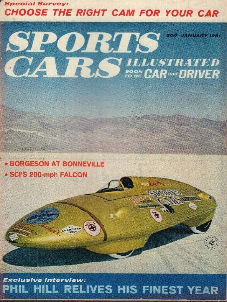 Sports Cars Illustrated Magazine Borgeson At Bonneville January 1961 030618nonr