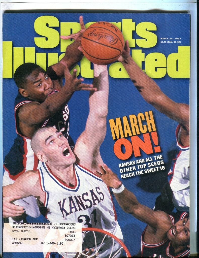 Sports Illustrated Magazine March 24 1997 Kansas EX w/ML 012417jhe