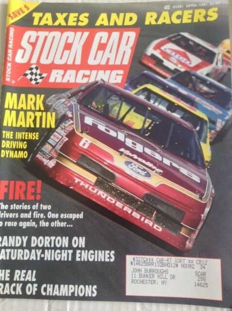 Stock Car Racing Magazine Mark Martin Randy Dorton April 1991 040817NONRH