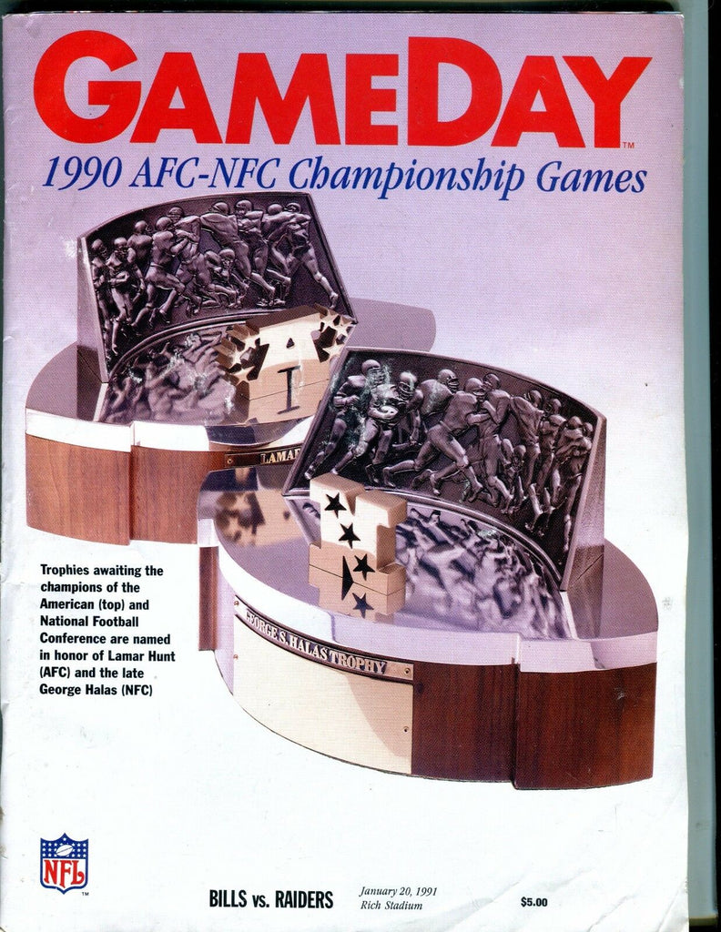 GameDay Magazine Bills vs. Raiders Jan. 20 1991 EX 051917nonjhe