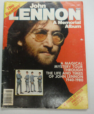 John Lennon Magazine John Lennons Memorial Album 1981 063015R