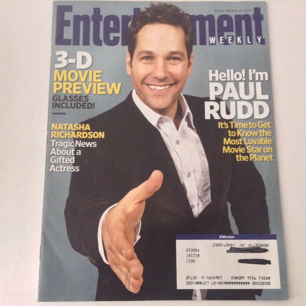 Entertainment Weekly Magazine Paul Rudd March 27, 2009 060517nonrh
