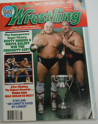 Inside Wrestling Magazine Dusty Rhodes Nikita Koloff August 1987 091914R