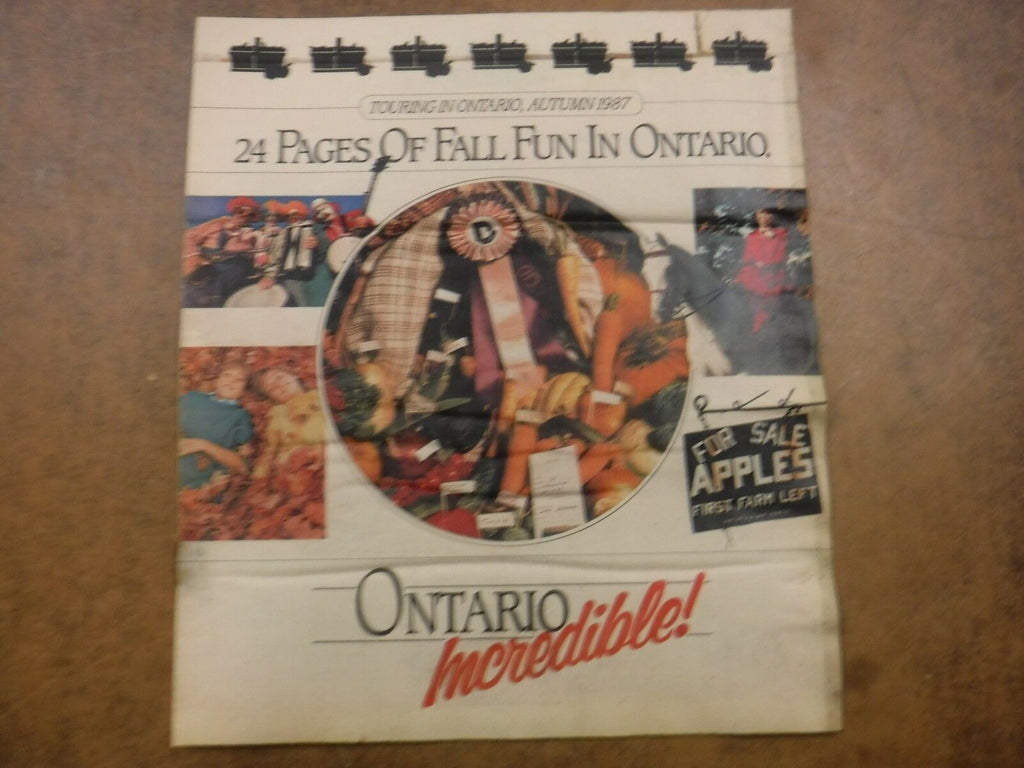 Ontario Touring Newspaper Autumn 1987 GD No ML 022117nonjhe