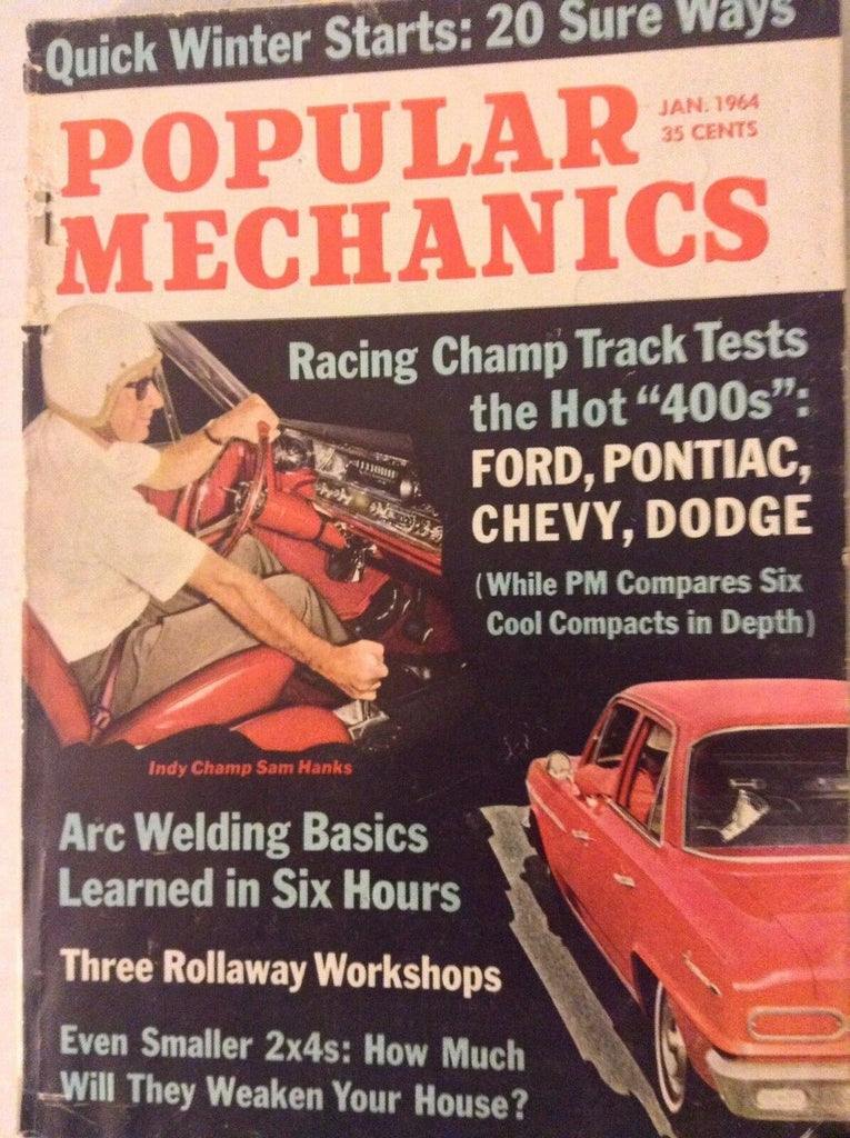 Popular Mechanics Magazine Ford Pontiac Chevys January 1964 081617nonrh