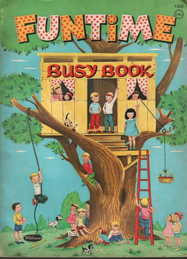 Fun Time Busy Book 1963 Activity and Coloring book by Whitman 010620AME