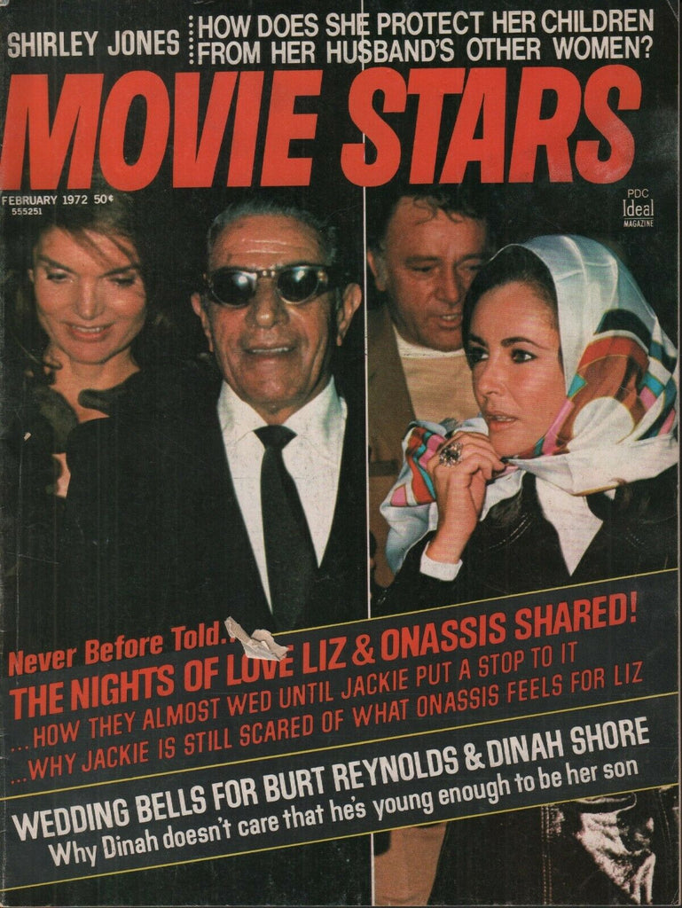 Movie Stars February 1972 Jackie Kennedy Burt Reynolds Shirley Jones 062019AME