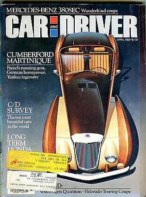 Car and Driver Magazine April 1982 Cumberford Martinique EX 021216jhe