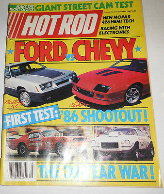 Hot Rod Magazine Ford Vs Chevy '86 Shootout September 1985 081214R