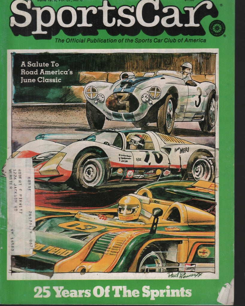 Sports Car June 1979 Paul Pfanner Watercolor 092118AME2
